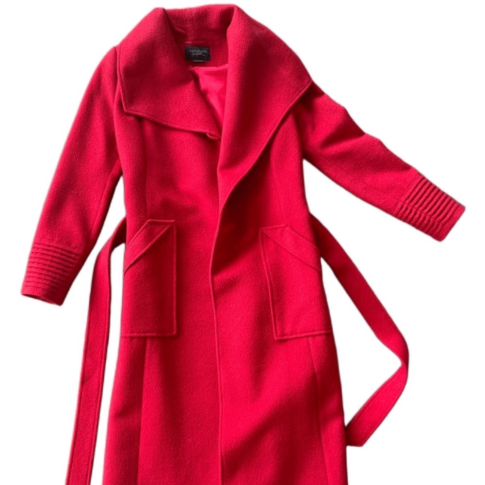 Sentaler Red Alpaca Wrap Coat